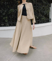 Hana & Co - Metallic Bloom Skirt