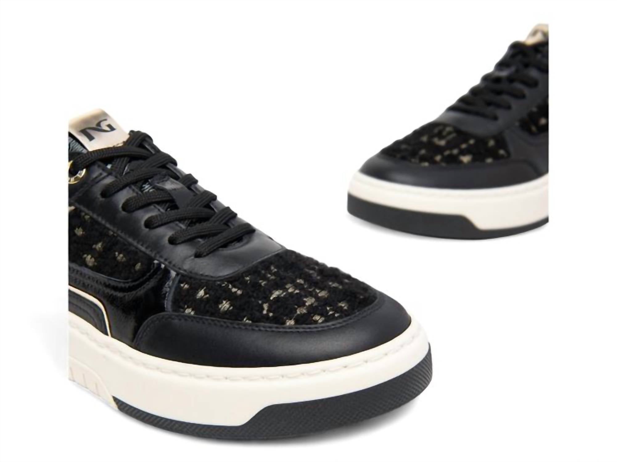 NeroGiardini Women's Guanto Boucle Sneaker in black - women's sneaker - alternate view
