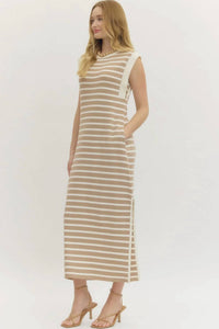 Entro - Alice Striped Knit Maxi Dress