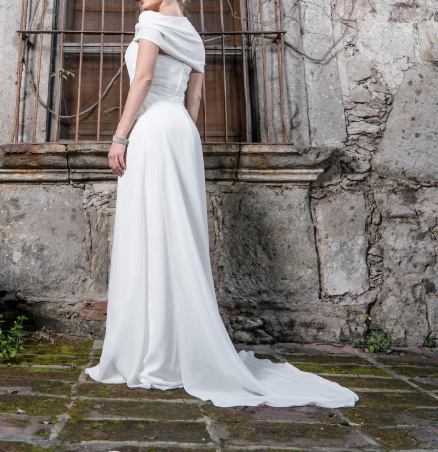 Last Dress - Portrait Collar Chiffon Dress