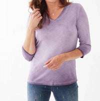 Fdj - Obelia Garment Dyed V-neck Top