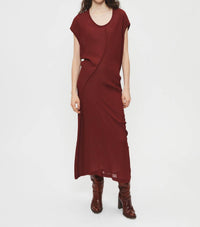 6397 S-curve Dress in bordeaux - women's dress