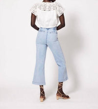 Cleobella Hunter Jeans in light denim - women's jeans - detail view