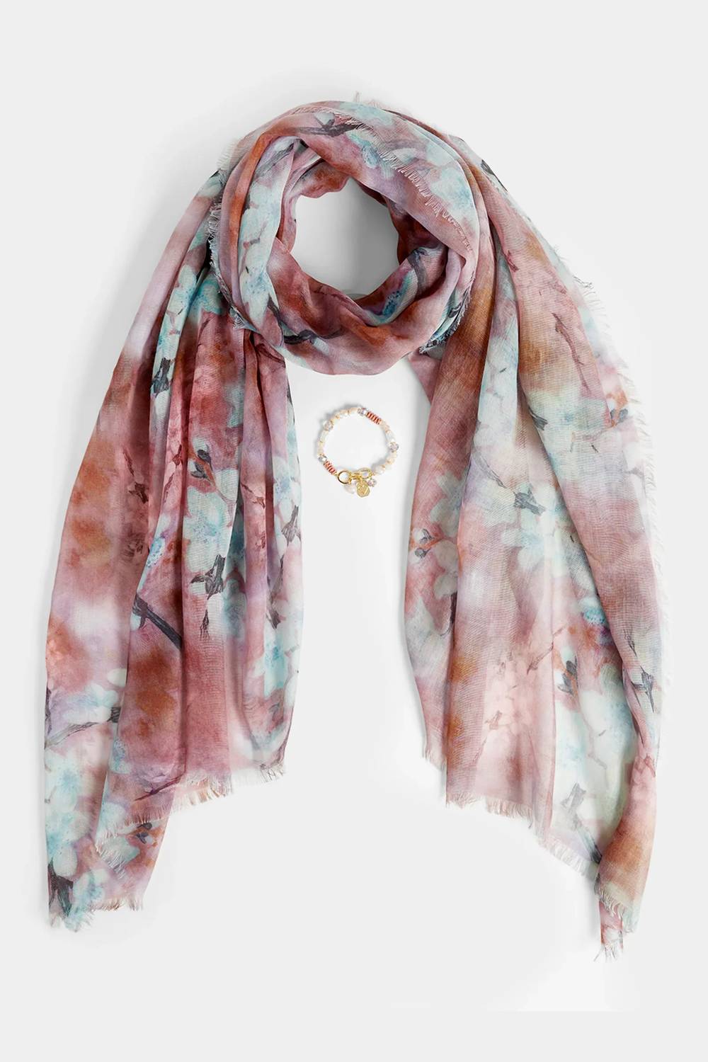Coco + Carmen - Women's Scarf And Bracelet Set