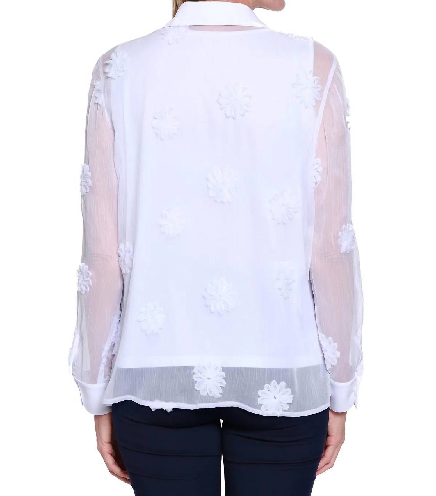 Multiples - Cuffed Long Sleeve Button Front Shirt And Tank