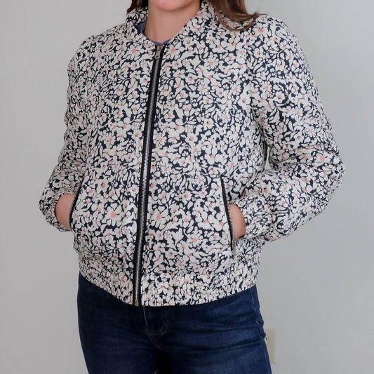 Greylin - Floral Gracie Puff Sleeve Bomber Jacket