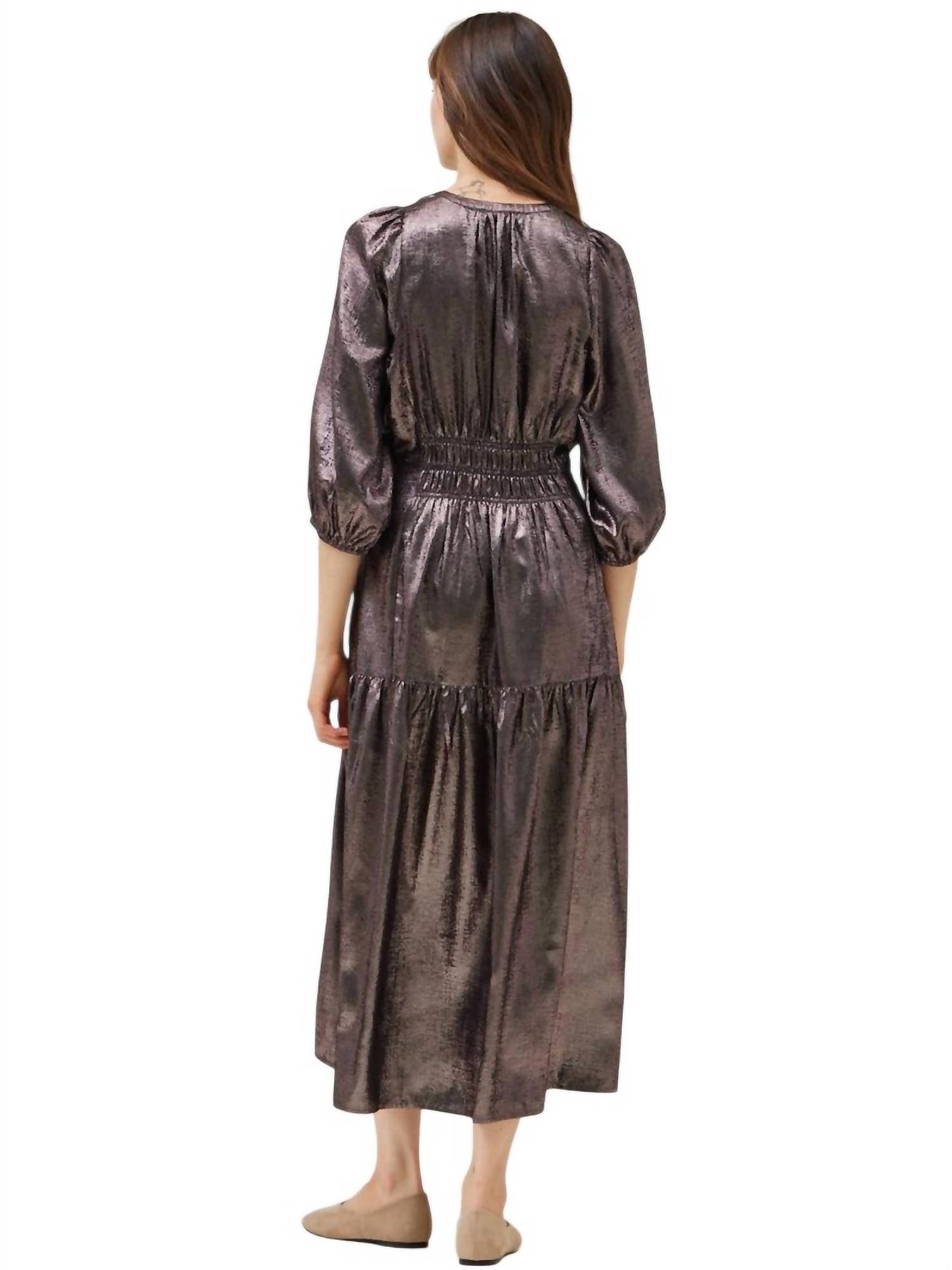 Grade & Gather - Pleated Waist Shimmer Dress