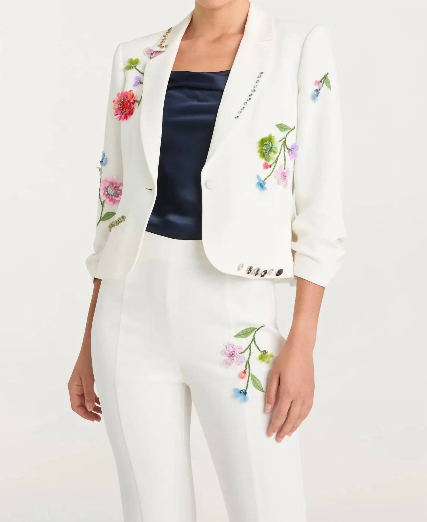 Cinq A Sept - Floral Vine Le Petit Khloe Blazer