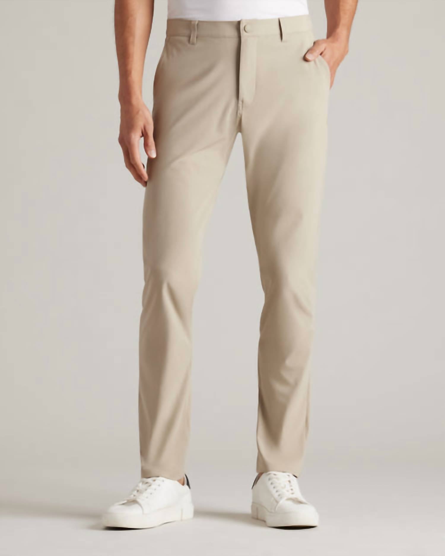 RHONE Commuter Slim Pants in khaki - men's pants