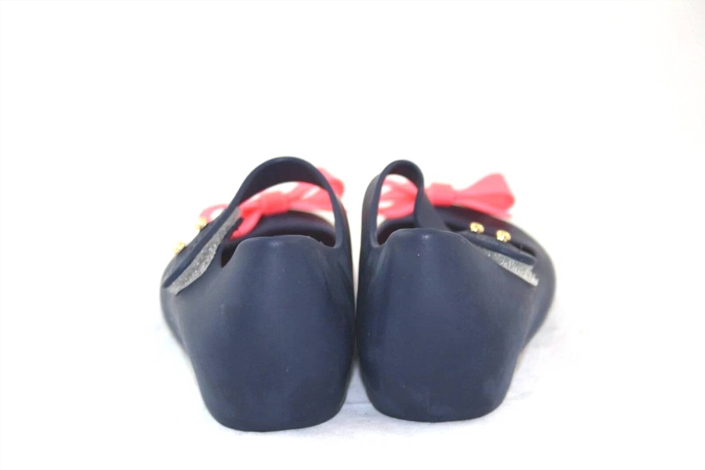 Mini Melissa Girl's Ultragirl Bow Flat Shoes in pink black - kids' shoe - view 4