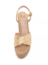 Gianvito Rossi - Women's Bebe Leather Raffia Platform Sandals