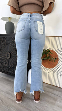 RISEN Stevie Straight Leg Jean in light wash - women's jeans - alternate view