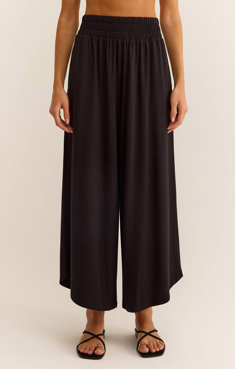 Z Supply Flared High Rise Pant in black - women's pants
