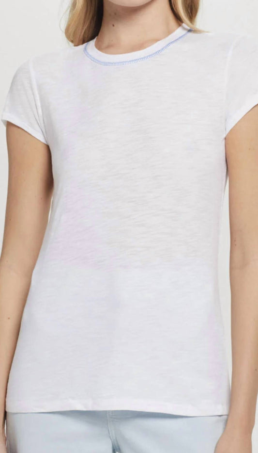 Goldie - Contrast Stitch Ringer Tee