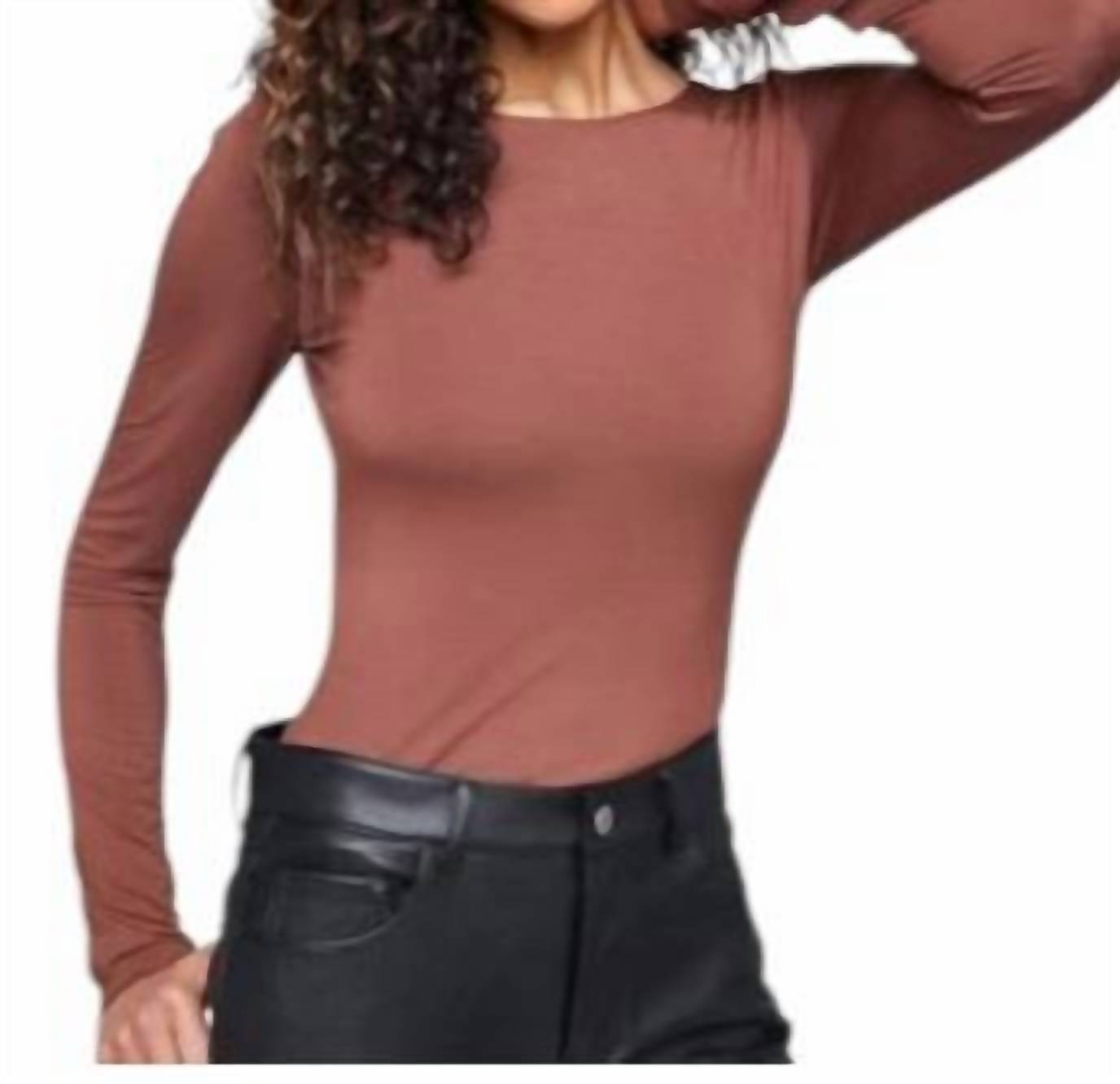 Gentle Fawn Nadira Open Back Top in brown - women's shirt