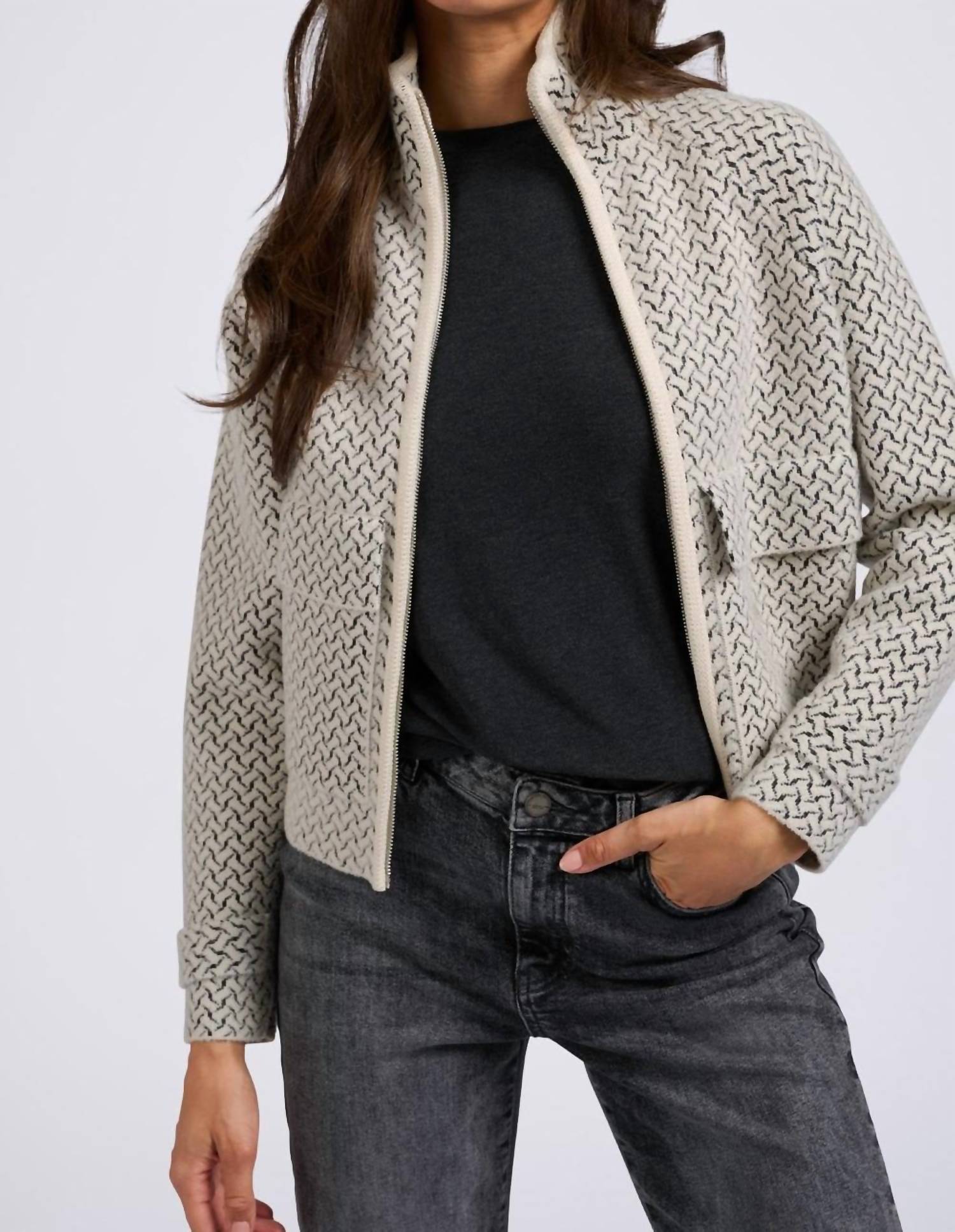 Bucketlist - Patterned Zip-up Jacket