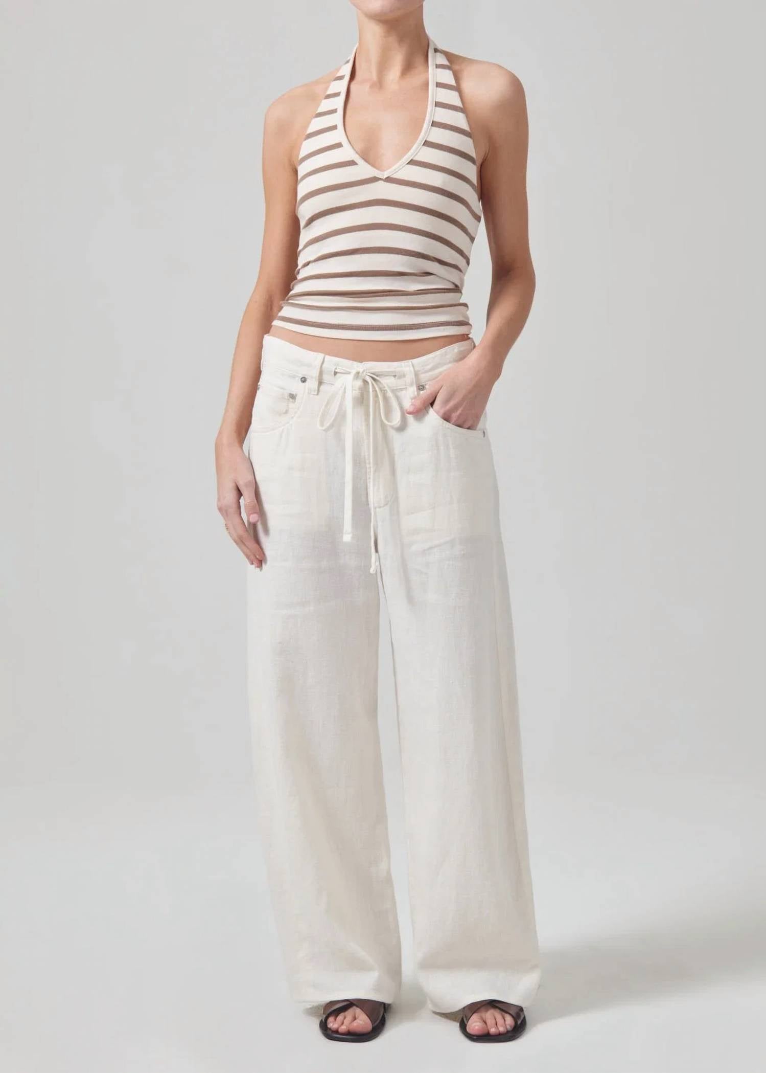 Citizens Of Humanity - Brynn Drawstring Linen Trouser