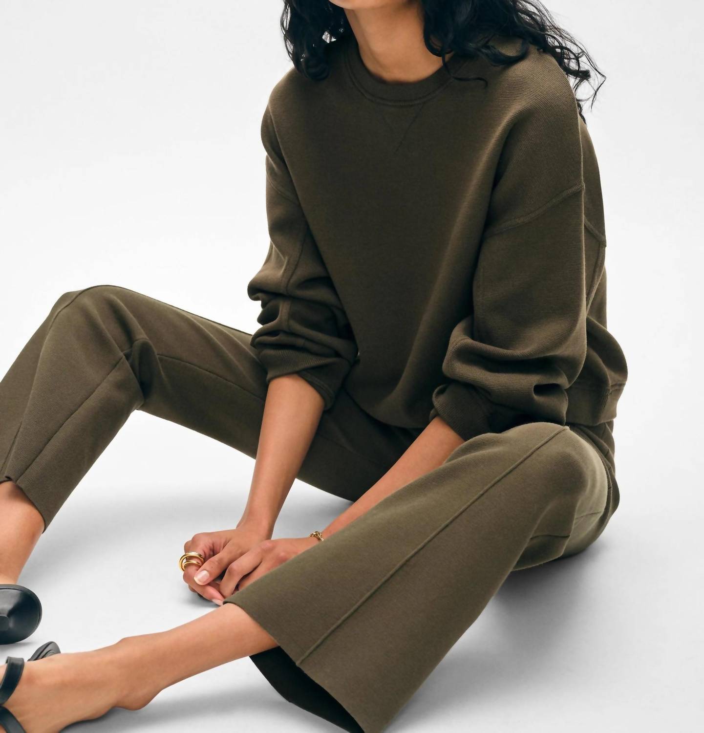 White + Warren - Superfine Organic Cotton Kick Flare Pants
