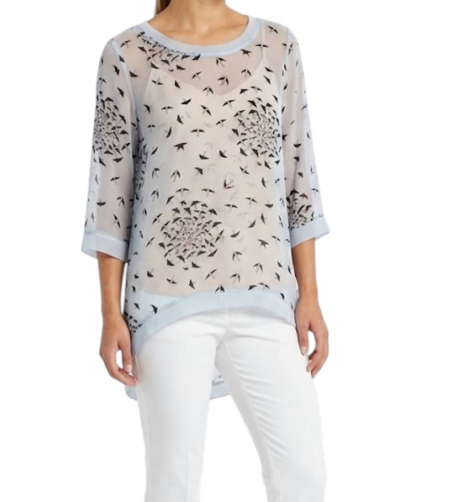 Yauvan Clothing - Birds Sheer Blouse