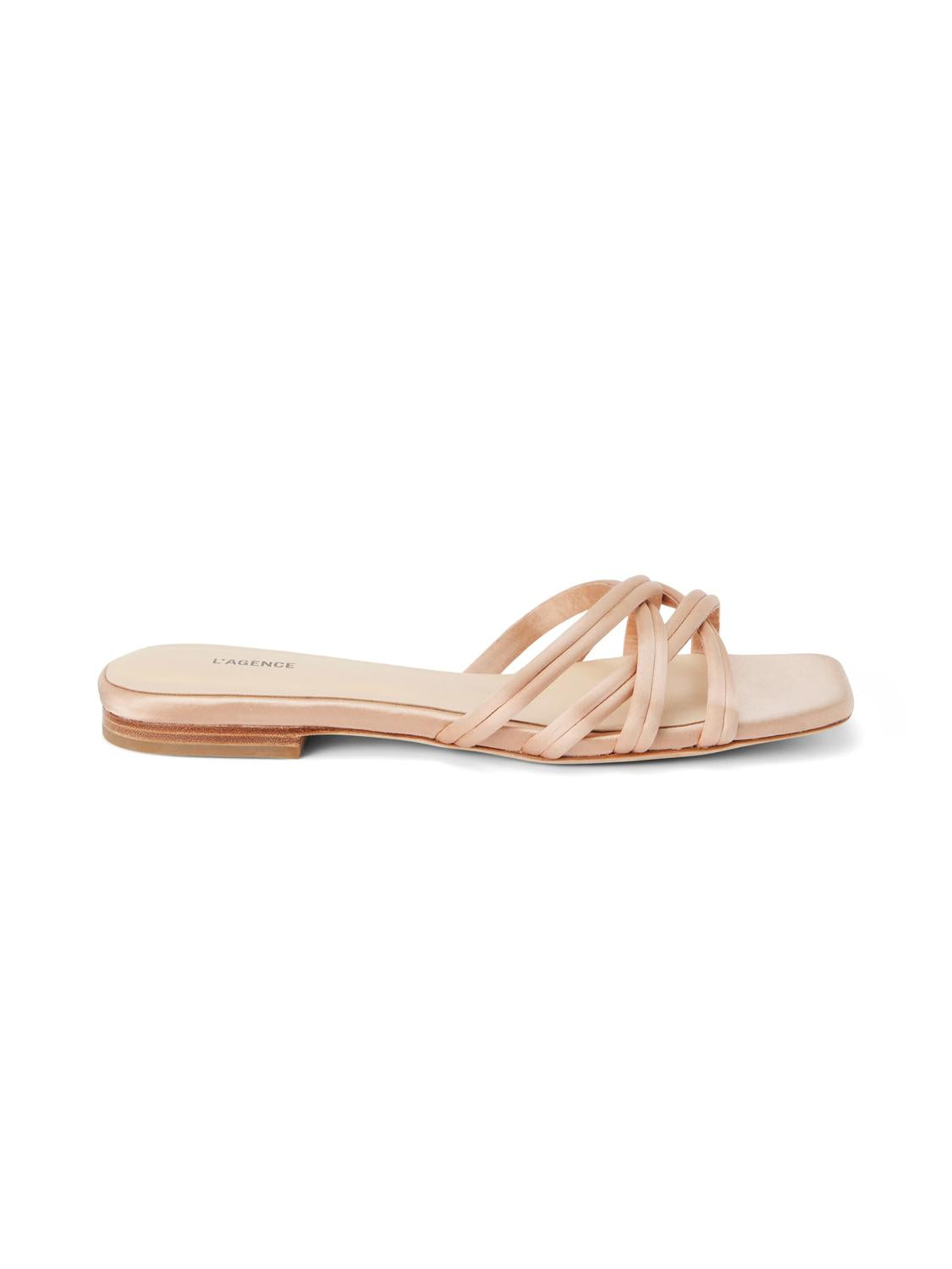 L'Agence - Women's Abelle Satin Flat Sandal