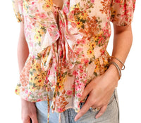 Lucy Paris - Bee Floral Ruffle Blouse