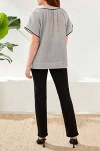 Tribal - Flutter Sleeve Embroidered Blouse