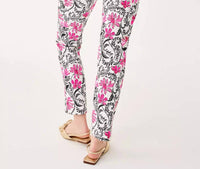 Lilly Pulitzer Ana High Rise Pants in coconut sunshine seekers - women's pants - detail view