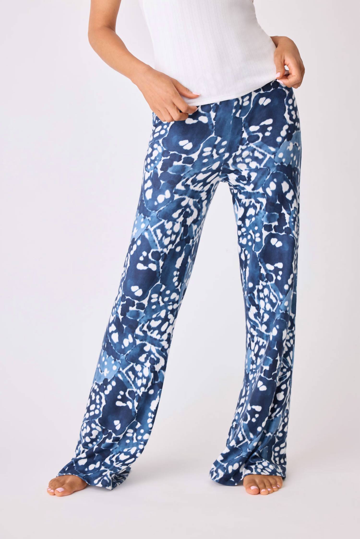 PJ Salvage Spread Your Wings Pants in navy blue - women's pants - detail view
