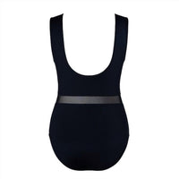 Energetiks - Misha Black Tech Mesh Ladies High Neck Tank Leotard