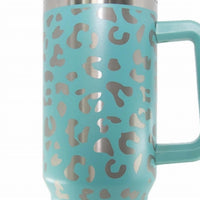 Katydid - Metallic Leopard 40 Oz Stainless Steel Tumbler Cup With Handle