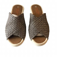 BERNIE MEV Women's Bon Bon Sandals in new smoke shimmer - women's sandal - detail view