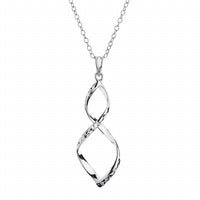 Gold & Honey - Women's Figure 8 With Diamond Cut Drop Earrings And Pendant Necklace Set