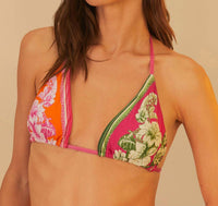 Farm Rio - Floral Elegance Triangle Bikini Top