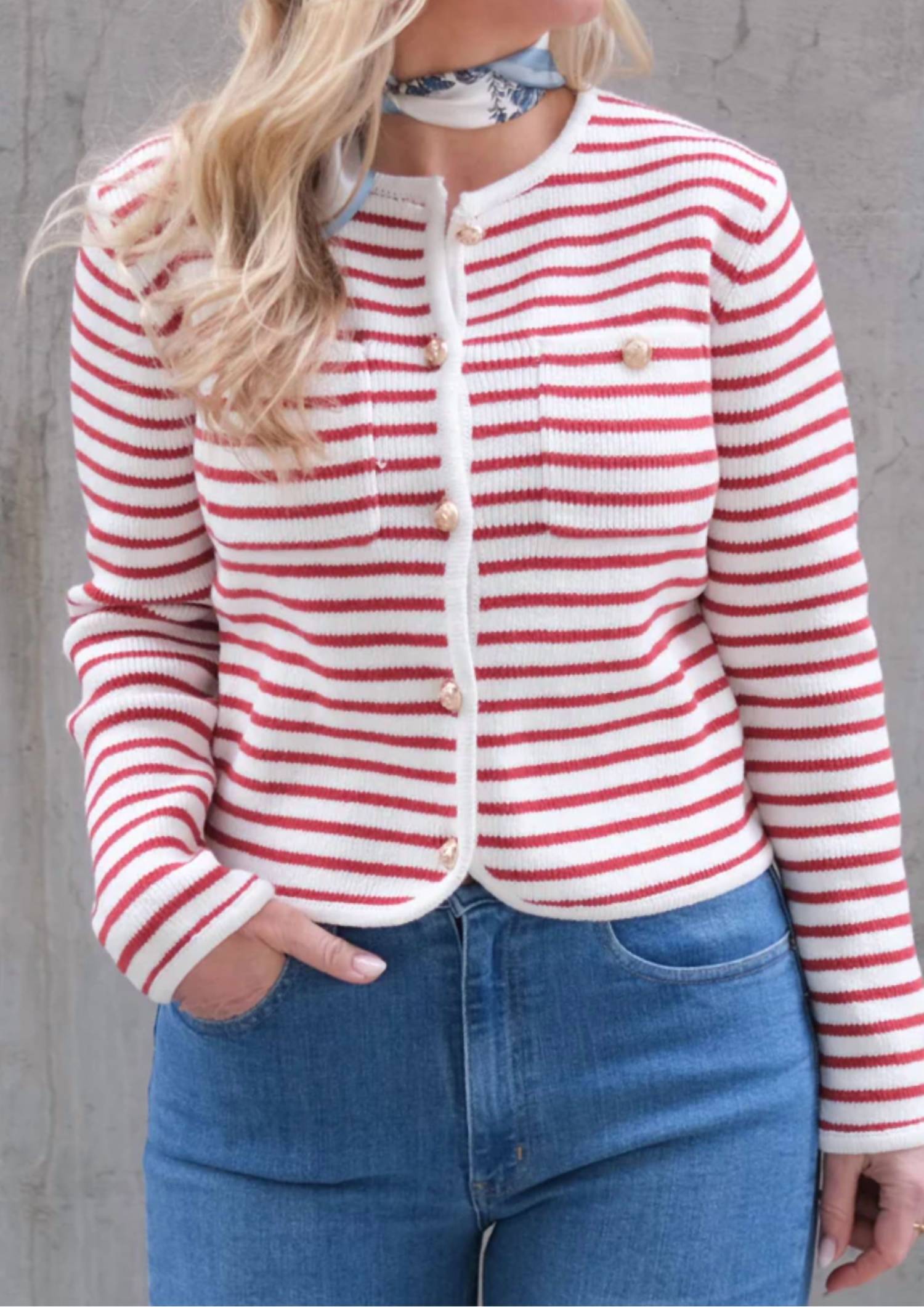 Suncoo - Gabriel Striped Cardigan