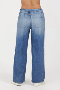 Vintage Havana - Wide Leg Fleece Jeans