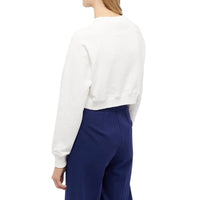 Casablanca Casa Clouds Cropped Sweater in white - women's sweater - alternate view