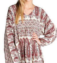 Velzera - Paisley V-Neck Mini Dress