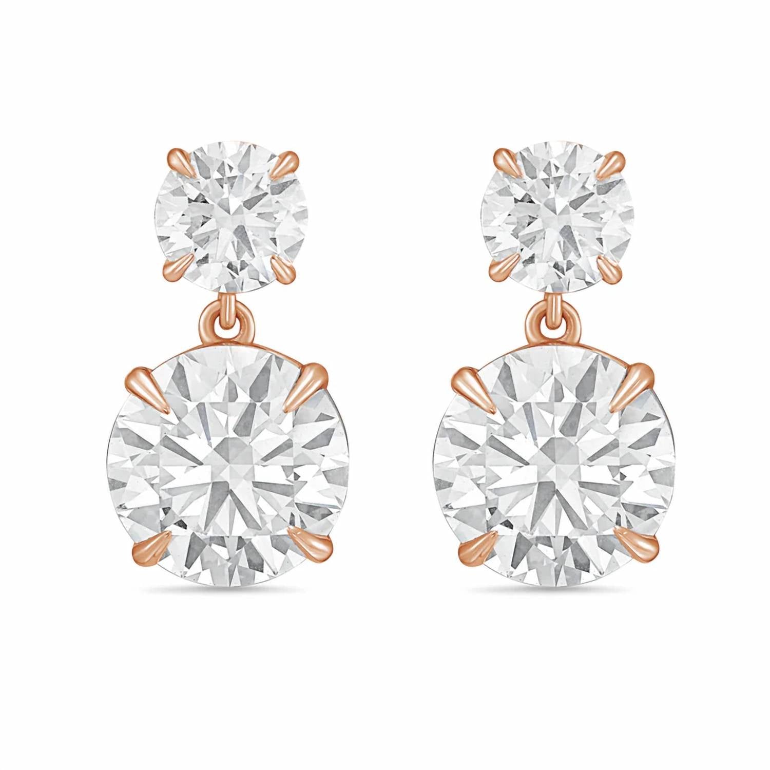 Diana M Jewels - Women's Round Lab-Grown Diamond Stud Earrings (12.00 Ct TCW) - Luxe