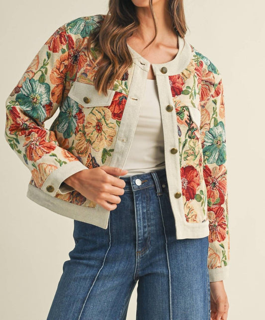 Anniewear - Jacquard Button Down Jacket