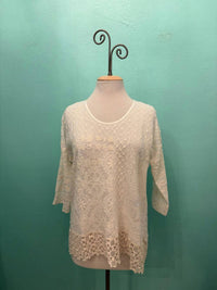 Johnny Was Zora Stitchwork Blouse in natural - women's blouse - view 4
