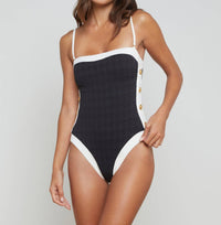 L'Agence - Tory Chic Bandeau One Piece Swimsuit