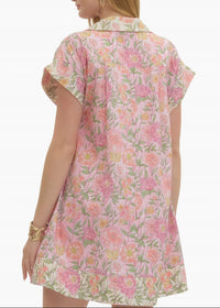 entro Valeria Mini Dress in light pink - women's dress - detail view