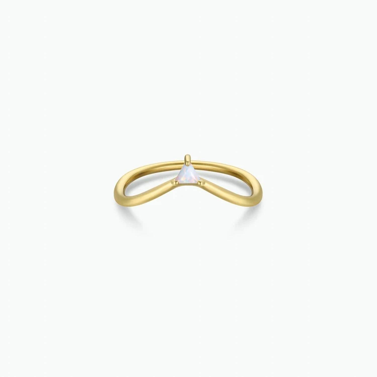 Jaxkelly - Women's Arched Triangle Ring