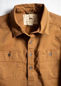 Iron & Resin Men's Popover Shirt in tan - women's long sleeve top - alternate view