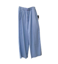 Claire Desjardins Women's Linen Mix Wide Leg Trouser in blue - women's pants