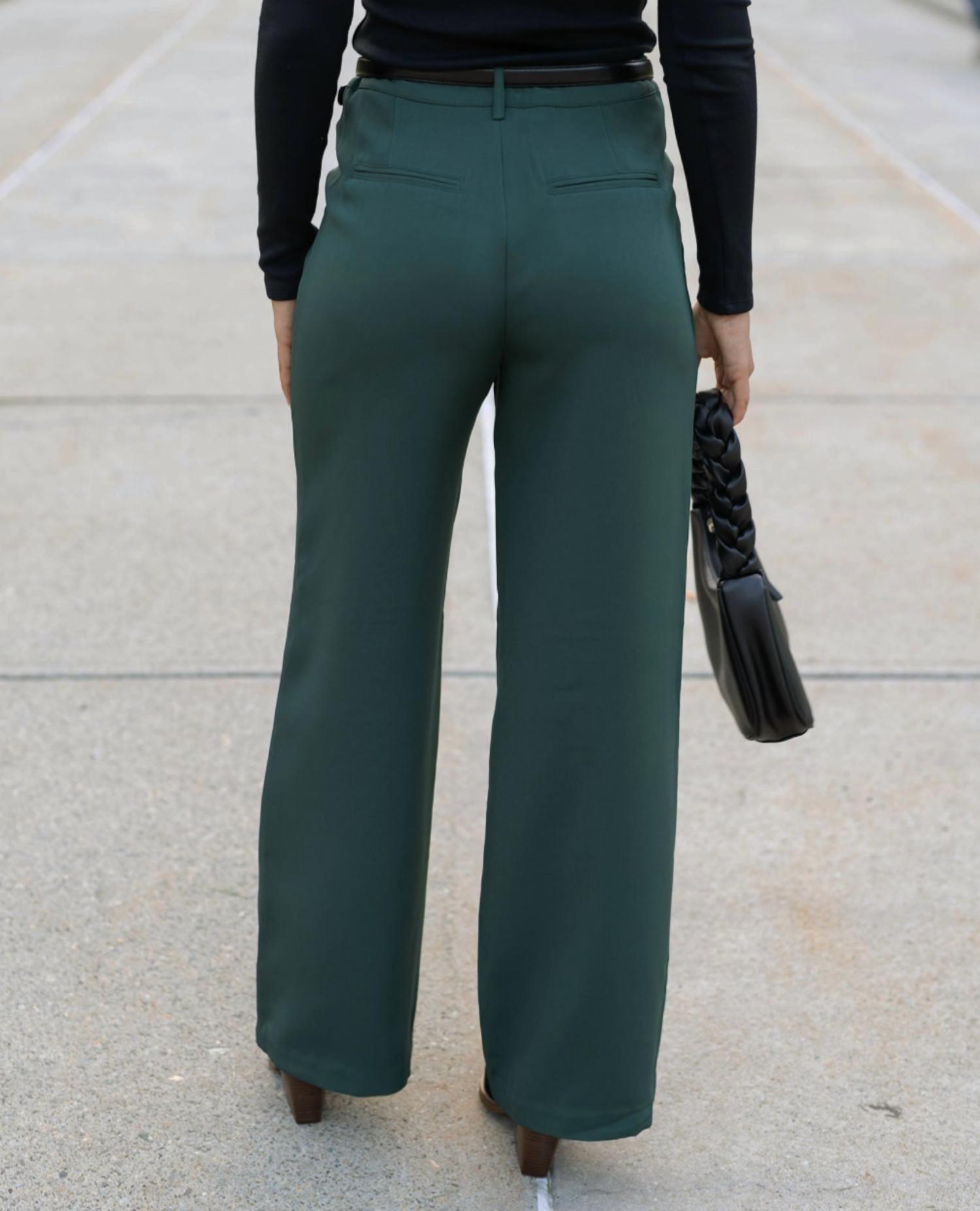 Grace And Lace - Pocketed Wide Leg Pants