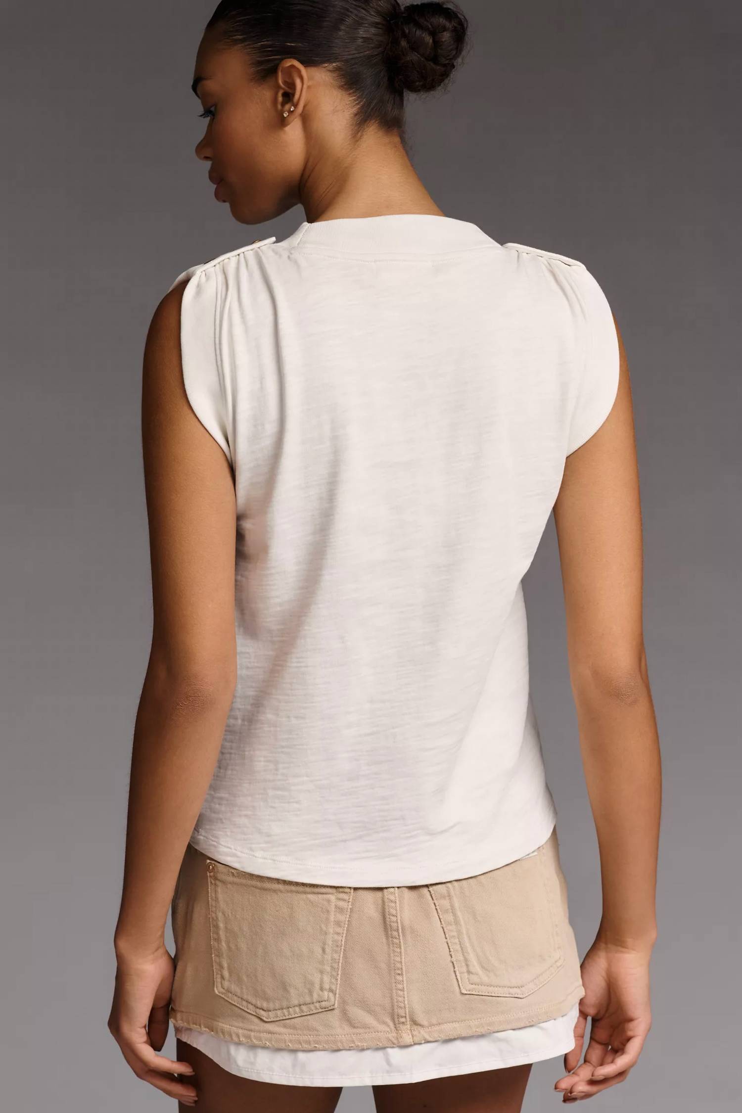 Nation Ltd - Mikka Buttoned-shoulder Tank Top