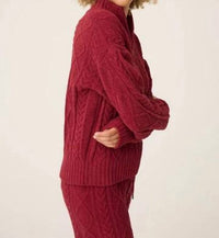 Pj Salvage - Chenille Cozy Cable Quarter Half Zip Top