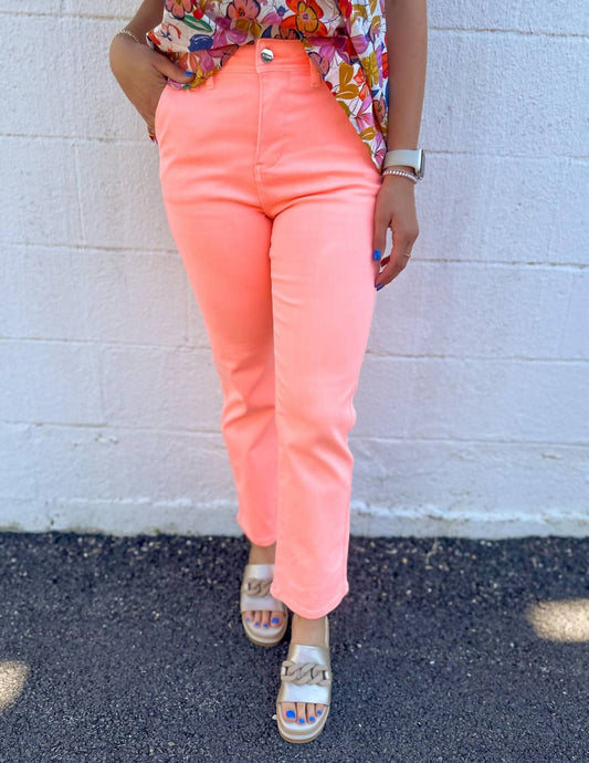 Risen - Summer Memories High Rise Crop Straight Leg Jeans