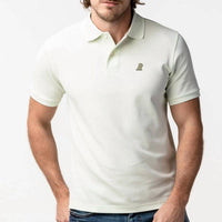 James Bark Regular Fit Polo Shirt With French Bulldog Logo in light green - men's shirt